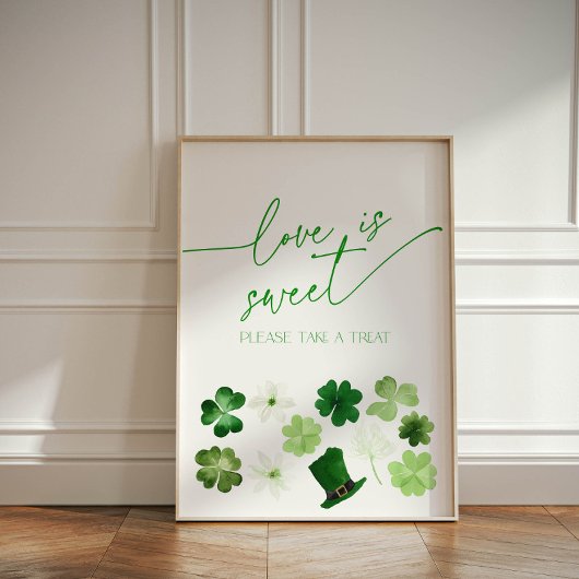 St. Patricks Day Love is Sweet Take a Treat Buffet 台座サイン