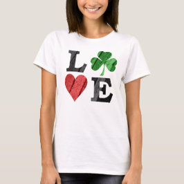 St. Patrick's Day LOVE withハートとシャムロック Tシャツ