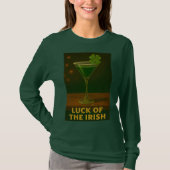 St. Patrick's Day Luck Of The Irish Clover Martini Tシャツ (正面)