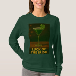 St. Patrick's Day Luck Of The Irish Clover Martini Tシャツ