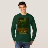 St. Patrick's Day Luck Of The Irish Clover Martini Tシャツ (正面フル)