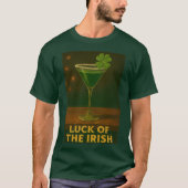 St. Patrick's Day Luck Of The Irish Clover Martini Tシャツ (正面)
