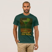 St. Patrick's Day Luck Of The Irish Clover Martini Tシャツ (正面フル)
