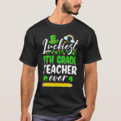 St Patrick's Day Luckiest 5th Grade Teacher Ever S Tシャツ (正面)