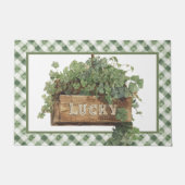  St Patrick's Day Lucky Clover ドアマット (正面)
