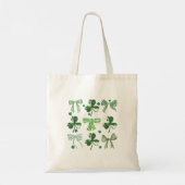 St. Patrick's Day Lucky Clover and Bow トートバッグ (裏面)