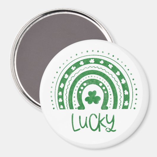 St.Patricks Day Lucky Green Magnet マグネット (正面/裏面)