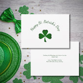 St. Patrick's Day Lucky Green Shamrock Holiday カード