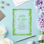 St Patrick's Day Lucky in Love Bridal Shower アクリル招待状 (インサイチュ (ウェディング))