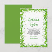 St Patrick's Day Lucky in Love Bridal Shower サンキューカード (正面/裏面)