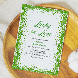 St Patrick's Day Lucky in Love Bridal Shower  招待状
