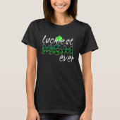 St Patricks Day Lucky Irish Shamrock C Lucky Mom M Tシャツ (正面)