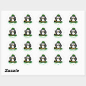 St. Patrick's Day Lucky Penguin  ラウンドシール (シート)