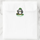 St. Patrick's Day Lucky Penguin  ラウンドシール (バッグ)