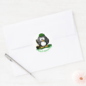 St. Patrick's Day Lucky Penguin  ラウンドシール (封筒)