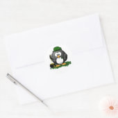St. Patrick's Day Lucky Penguin with Pot Of Gold ラウンドシール (封筒)
