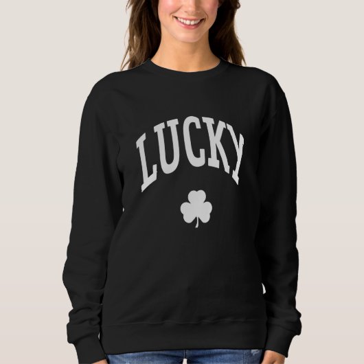 St Patricks Day Lucky Shamrock スウェットシャツ (正面)