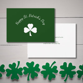 St. Patrick's Day Lucky Shamrock Green Holiday カード