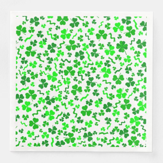 St Patrick's Day Lucky Shamrocks Confetti Pattern (正面)
