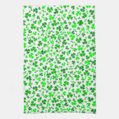 St Patrick's Day Lucky Shamrocks Confetti Pattern キッチンタオル (縦)