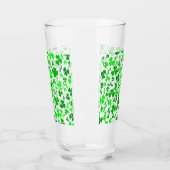 St Patrick's Day Lucky Shamrocks Confetti Pattern タンブラーグラス (左)