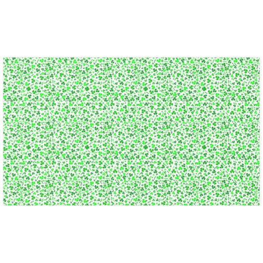 St Patrick's Day Lucky Shamrocks Confetti Pattern テーブルクロス (正面(横))