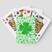 St Patrick's Day Lucky Shamrocks Confetti Pattern トランプ (裏面)