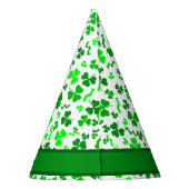 St Patrick's Day Lucky Shamrocks Personalized パーティーハット (裏面)
