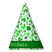 St Patrick's Day Lucky Shamrocks Personalized パーティーハット (右)