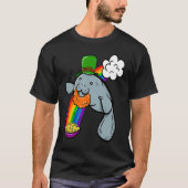 St Patrick's Day Manatee Leprechaun Cute  Boys Gir Tシャツ (正面)