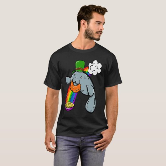 St Patrick's Day Manatee Leprechaun Cute  Boys Gir Tシャツ (正面フル)