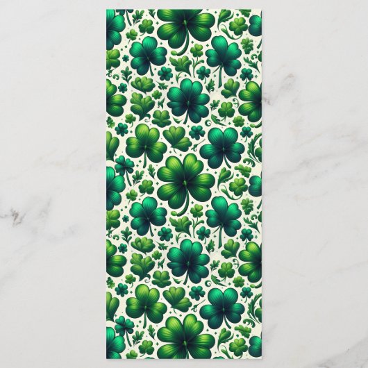 St patricks day menu メニュー (裏面)