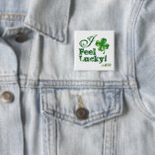 St. Patrick's Day Monogram I Feel Lucky, Shamrock 缶バッジ (インサイチュ)