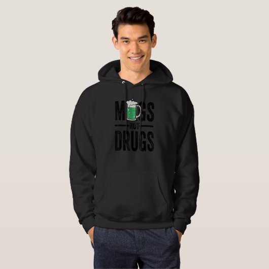 St Patrick's Day Mugs Not Drug T Shirts, Funny Bee パーカ (正面フル)