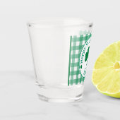 St Patricks Day NAME Irish Clover Green Check ショットグラス (左)