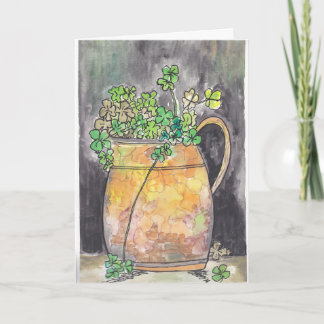 St. Patrick's Day Notecards with Shamrocks  サンキューカード