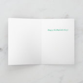 St. Patrick's Day Notecards with Shamrocks  サンキューカード (内部)