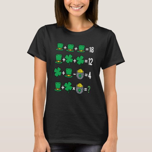 St Patricks Day Order of Operations Math Teacher S Tシャツ (正面)
