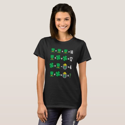 St Patricks Day Order of Operations Math Teacher S Tシャツ (正面フル)
