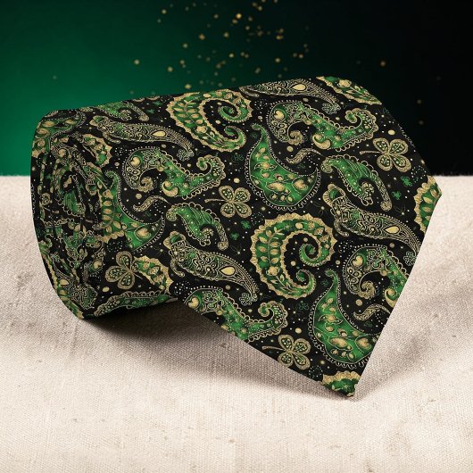 St. Patrick's Day Paisley Custom Necktie ネクタイ