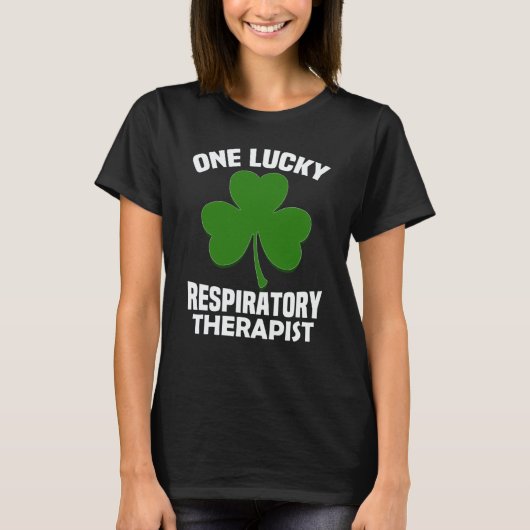 St Patrick's Day pajamas One Lucky RT Respiratory  Tシャツ (正面)