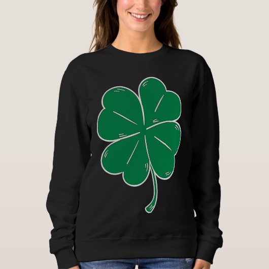 St Patrick's Day Parade Solo Clover Lucky Leaf Dri スウェットシャツ (正面)