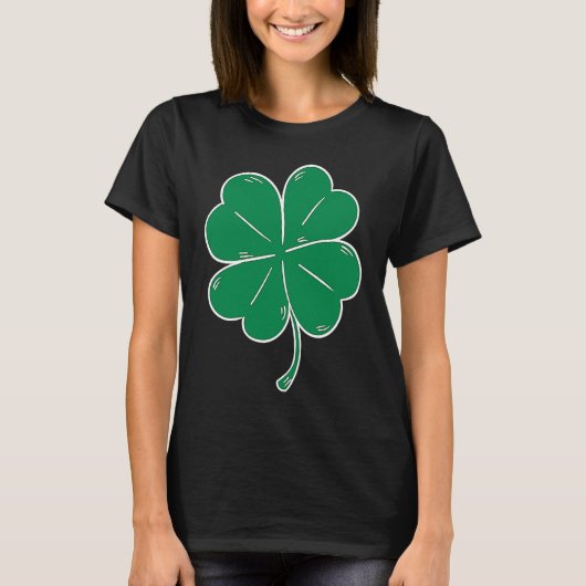 St Patrick's Day Parade Solo Clover Lucky Leaf Dri Tシャツ (正面)