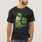 St Patricks Day Parrot I Blue Budgie Budgerigar Tシャツ (正面)