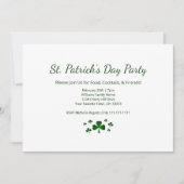St. Patrick's Day Party Lucky Green Shamrocks 招待状 (正面)