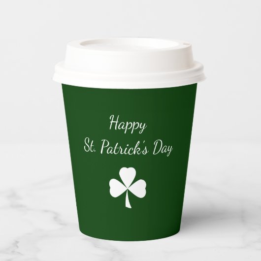 St. Patrick's Day Party Shamrock Green 紙コップ (正面)