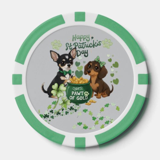 St Patricks day "pawt of gold "Poker Chip ポーカーチップ (正面)
