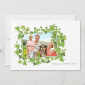 St. Patrick's Day Photo Card, Shamrock Frame カード (正面)