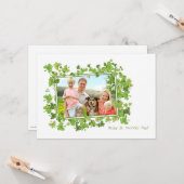 St. Patrick's Day Photo Card, Shamrock Frame カード (正面/裏面インサイチュ)