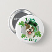 St. Patrick's Day Pit Bull 缶バッジ (正面&裏面)